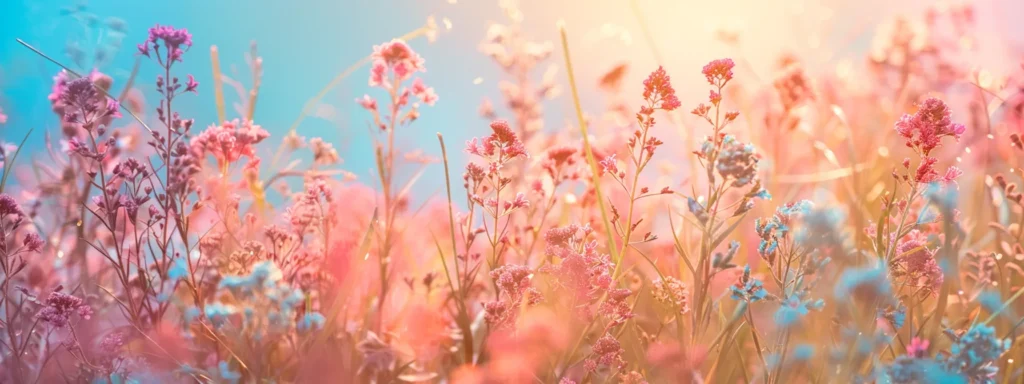 Vividly blühendes Feld mit bunten Blumen, symbolisiert das Wachstum und die Verbesserung von Prozessen im Kontext der ISO 9001 Normen für Unternehmen.
