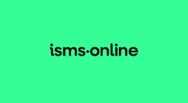 Logo von ISMS.Online auf grünem Hintergrund, relevant für die Online-Management-System-Plattformen und Standards wie ISO 9001 und ISO 27001, im Kontext der Partnerschaften von ACATO GmbH.