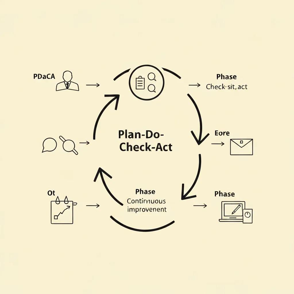 Grafische Darstellung des PDCA‑Zyklus für Informationssicherheitsmanagement