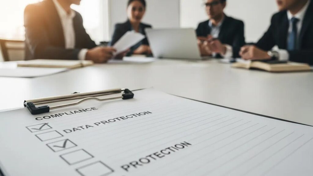 A checklist for compliance and data protection in a security awareness training context