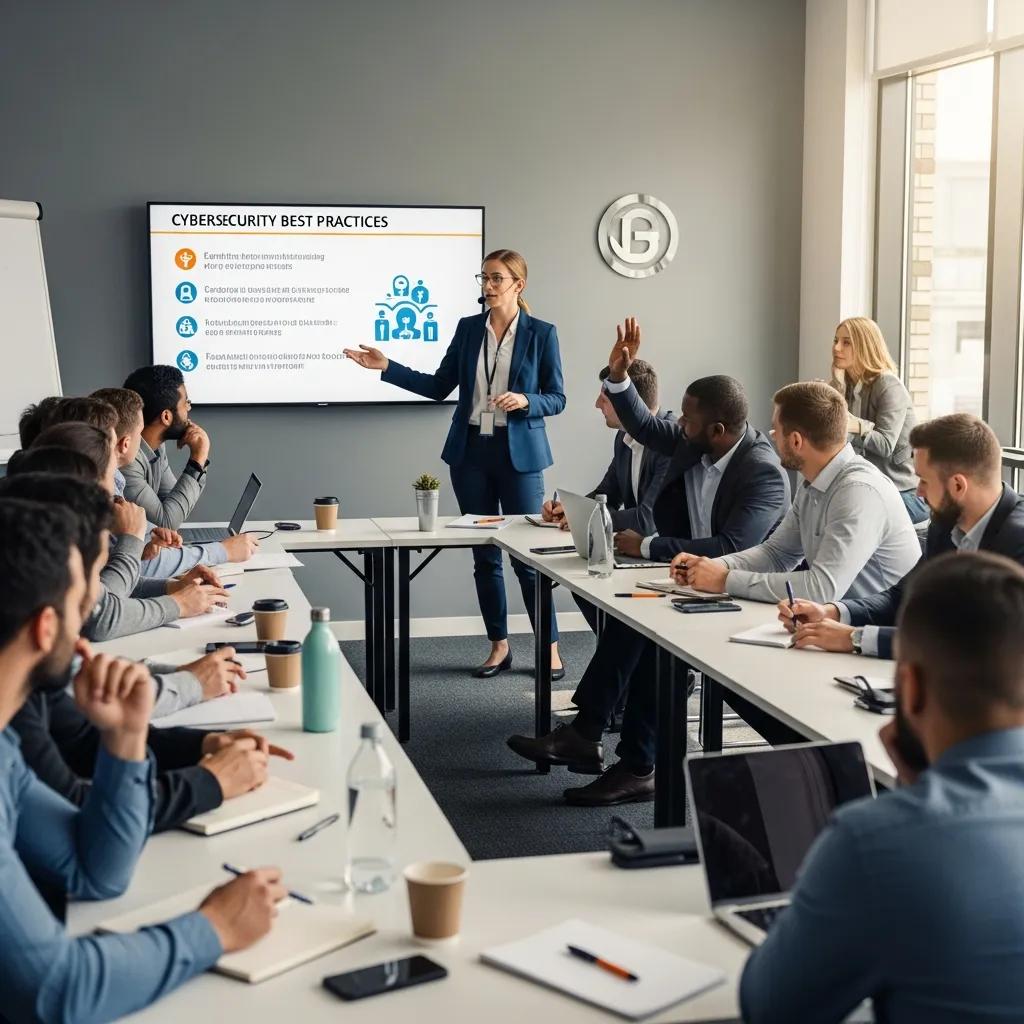 Mitarbeiter in Security‑Awareness‑Schulung zur Reduzierung interner Risiken