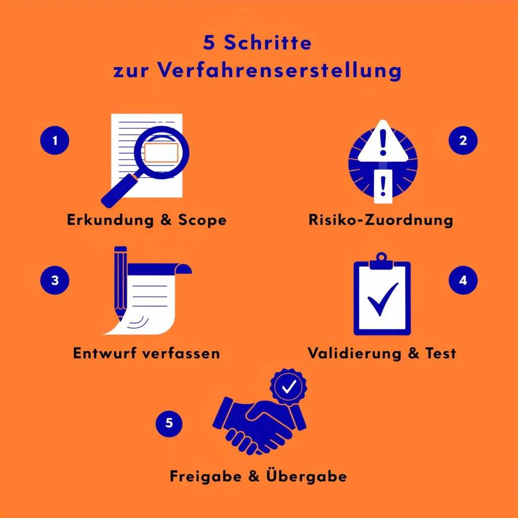 Fünf-Schritte-Prozess zur Entwicklung ISO-konformer Verfahren